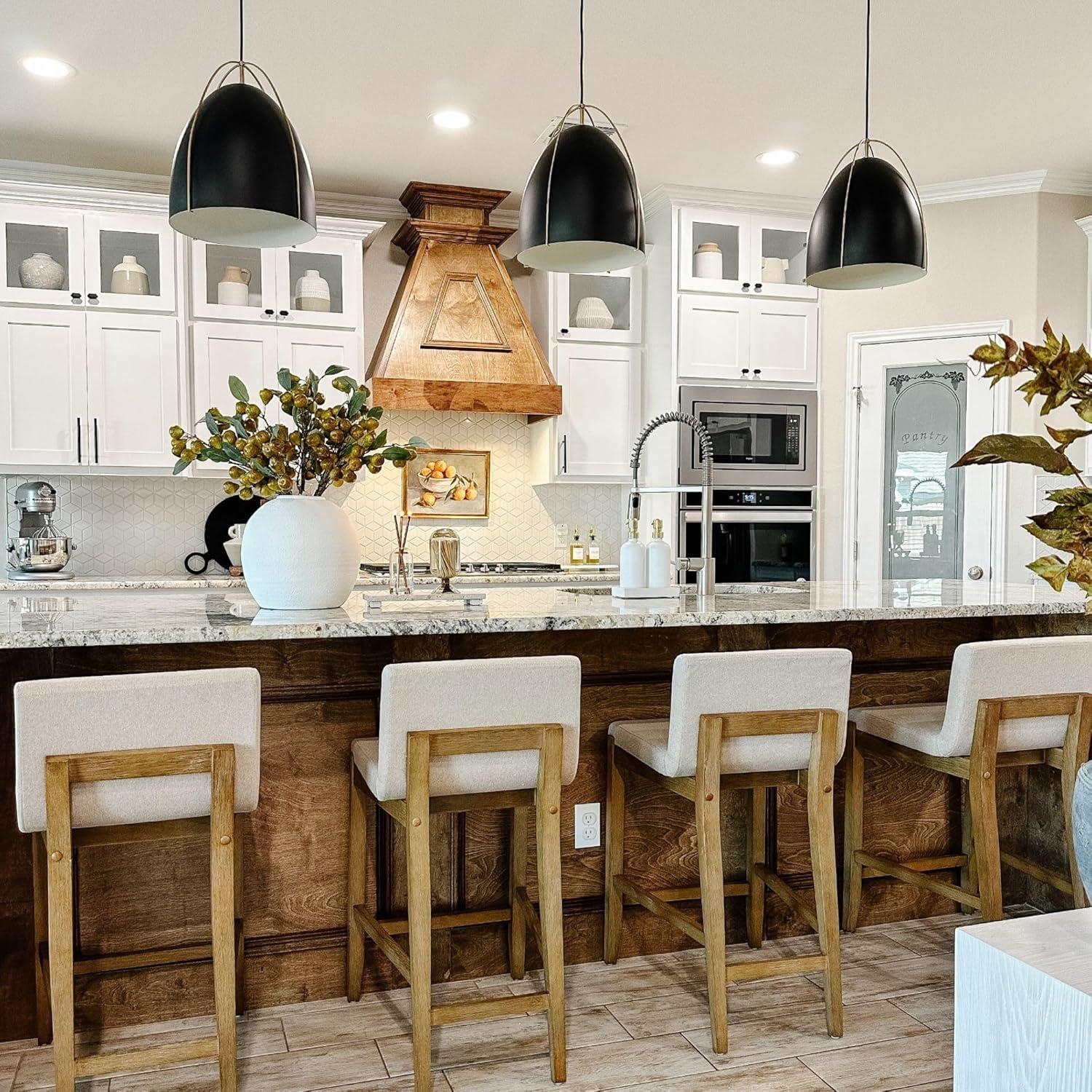 Nathan James Upholstered Wooden Stool