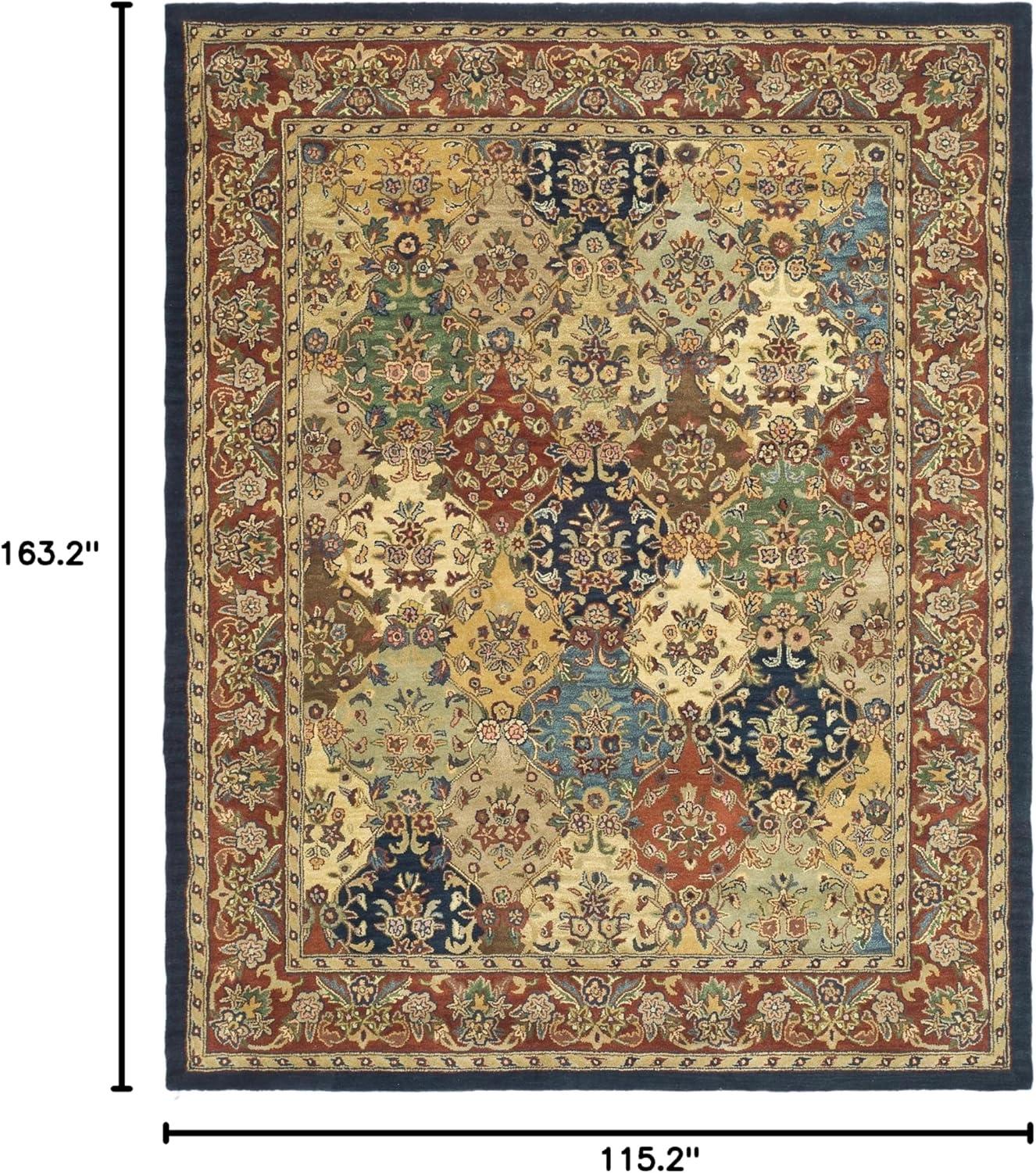 SAFAVIEH Heritage Malcolm Traditional Wool Area Rug, Multi/Burgundy, 9'6" x 13'6"