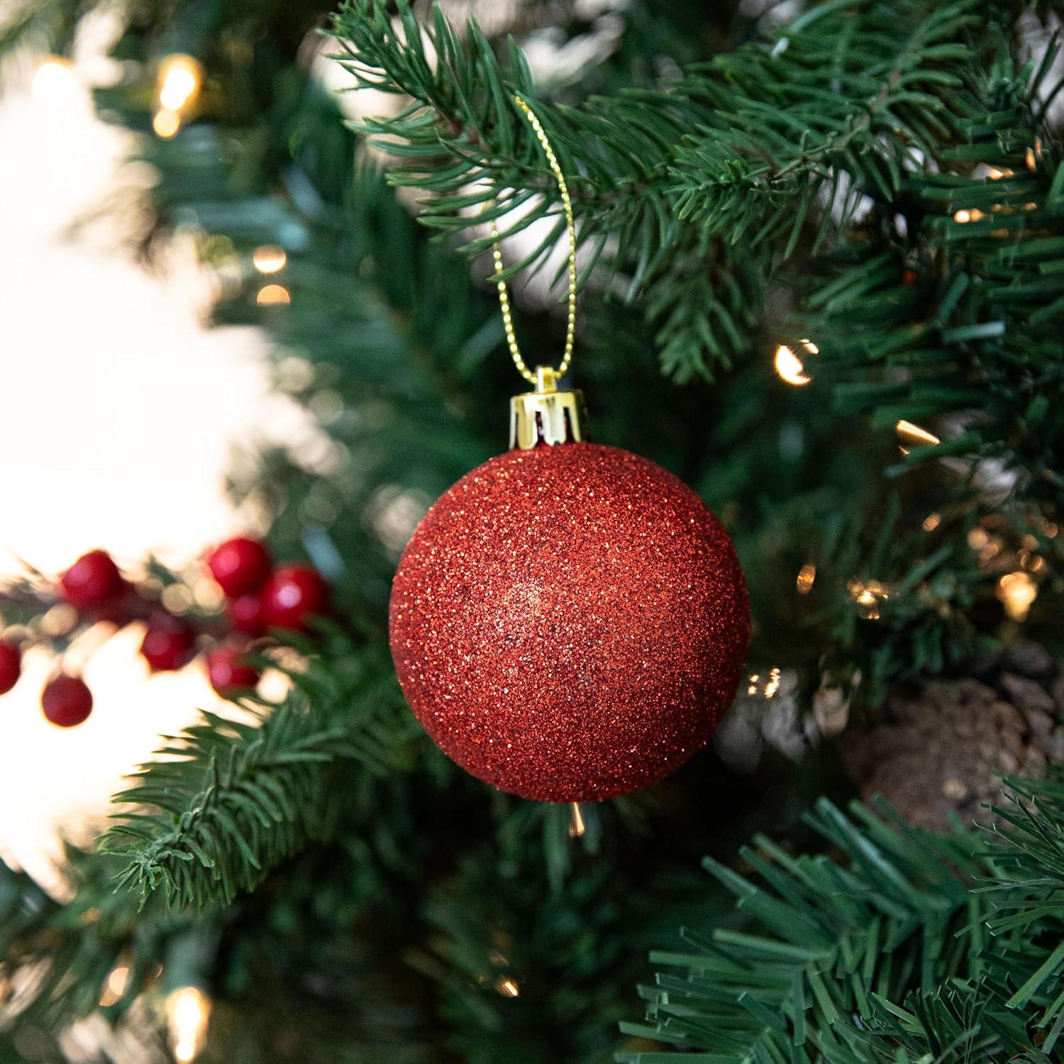 Sunnydaze Indoor Christmas Holiday Tree Shatterproof Merry Medley Ball Ornaments with Hooks - 2" - Turquoise and Blue - 24pc