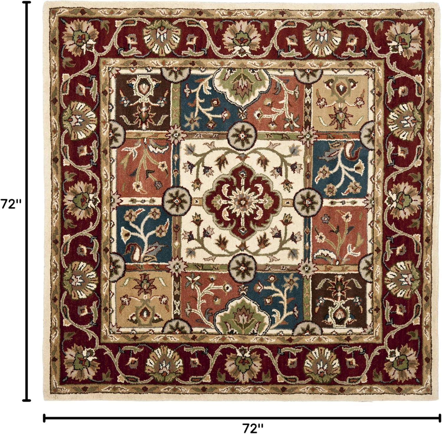 Heritage HG925 Hand Tufted Area Rug - Multi/Red - 6'x6' - Safavieh.