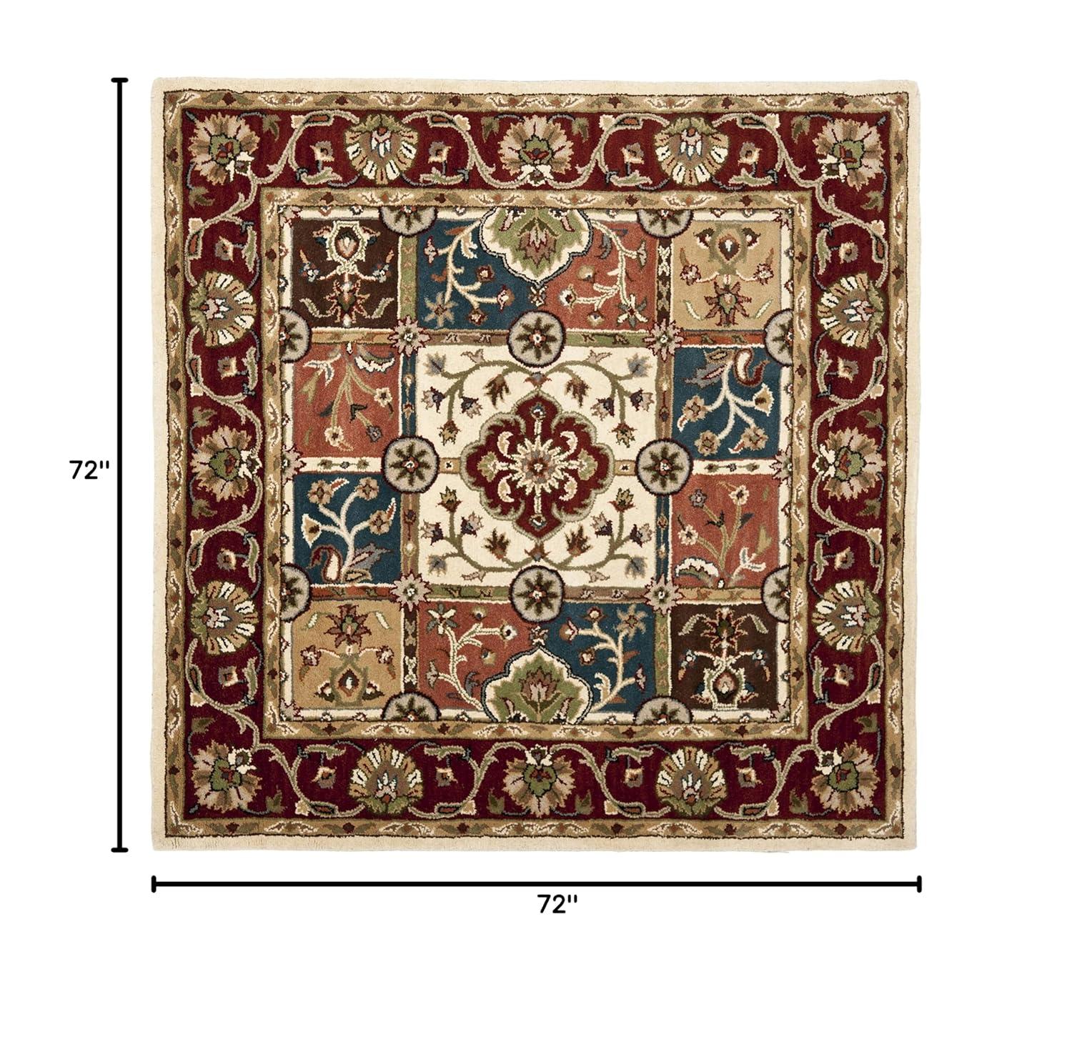 Heritage HG925 Hand Tufted Area Rug - Multi/Red - 6'x6' - Safavieh.