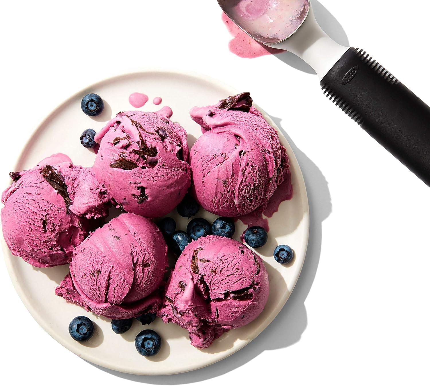 Stainless Steel Ice Cream Scoop with Non-slip Grip