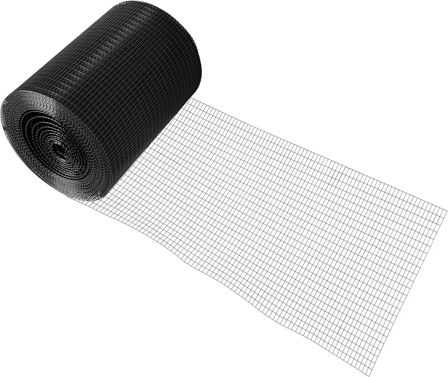 Fencer Wire 16 Gauge Black Vinyl Coated Welded Wire Mesh Size 0.5 inch by 1 inch (3 ft. x 50 ft.)