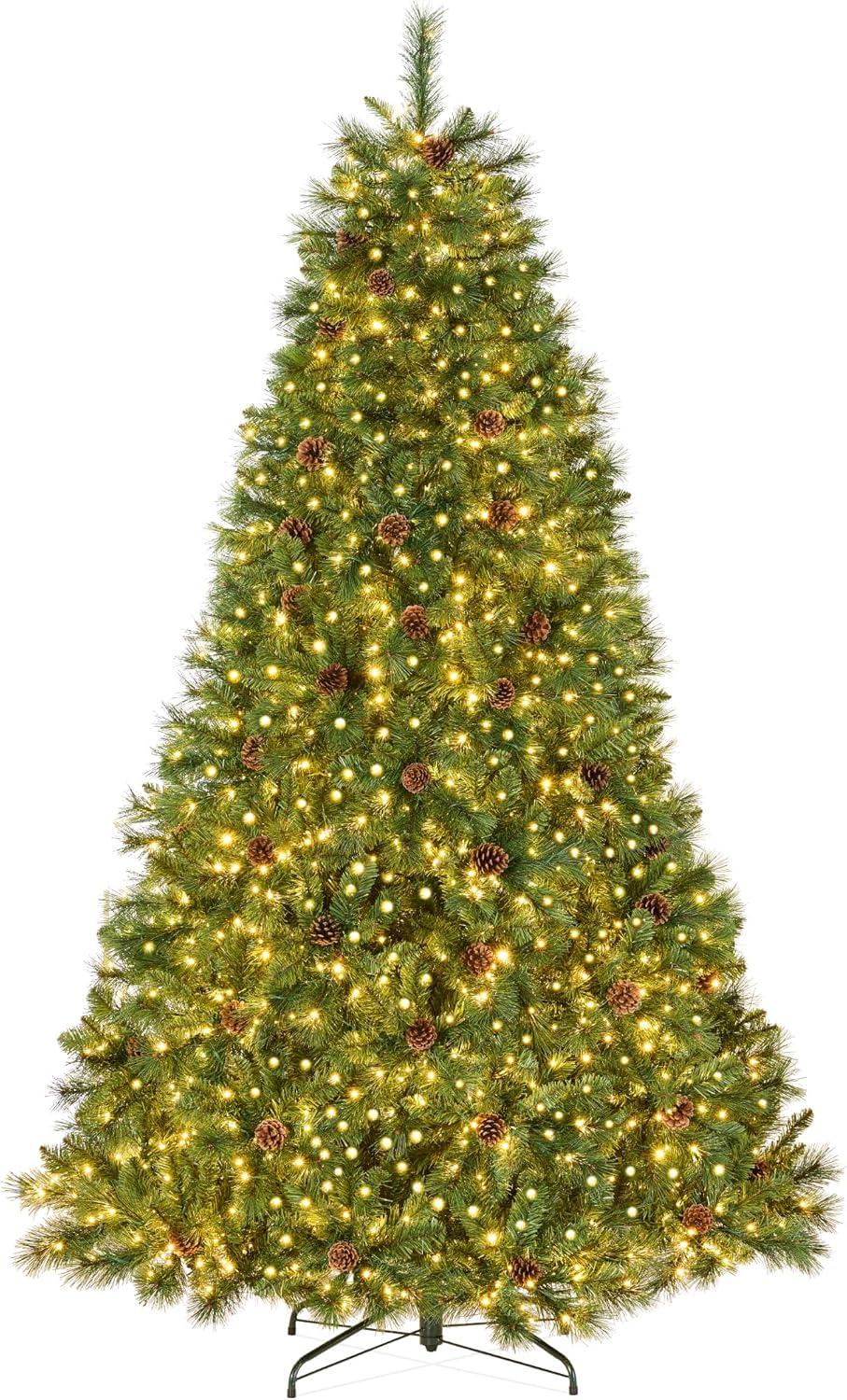 Best Choice Products Pre-Lit Scotch Pine Christmas Tree w/ 2-In-1 Micro LED Lights