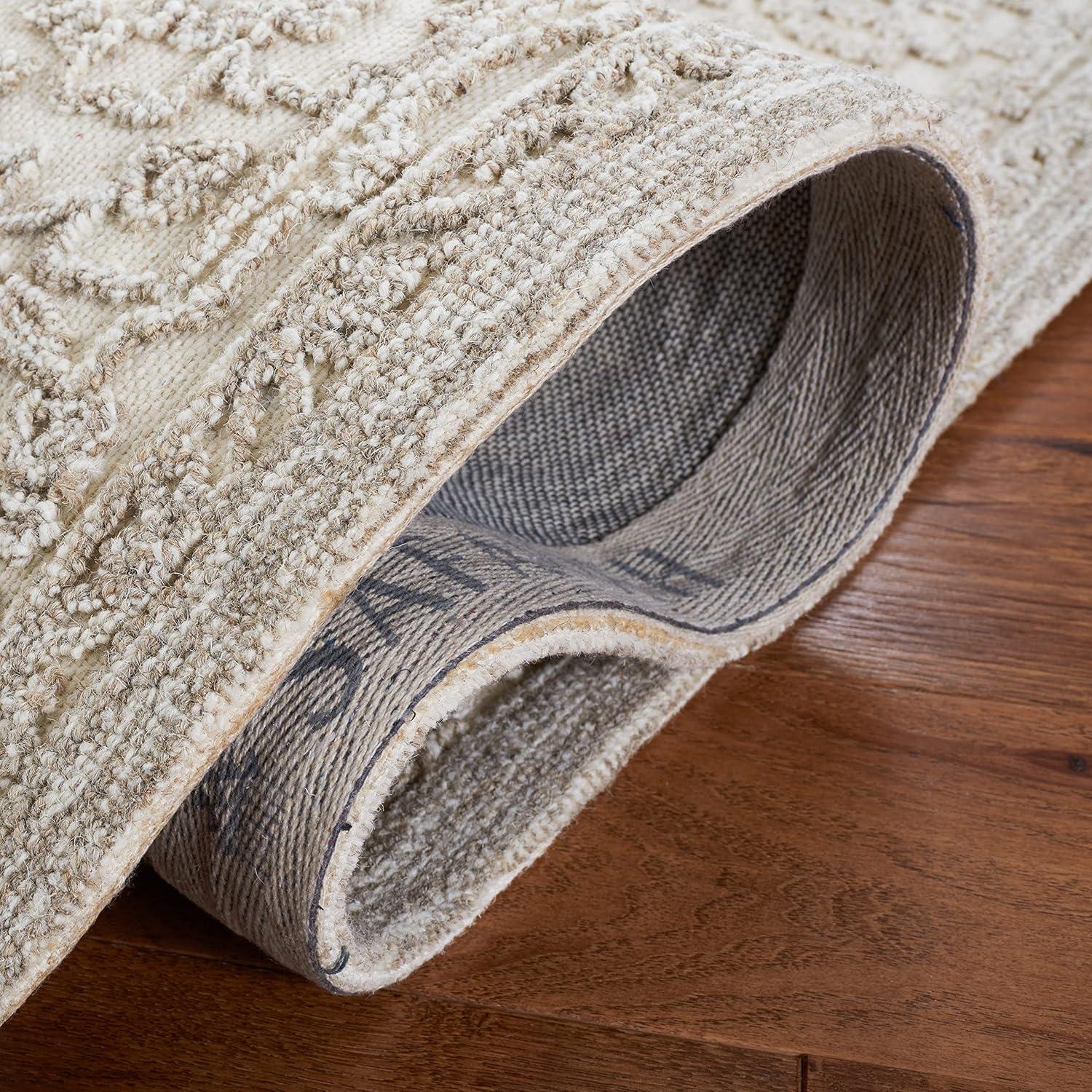 Trace TRC302 Hand Tufted Area Rug - Ivory/Natural - 5'x8' - Safavieh.