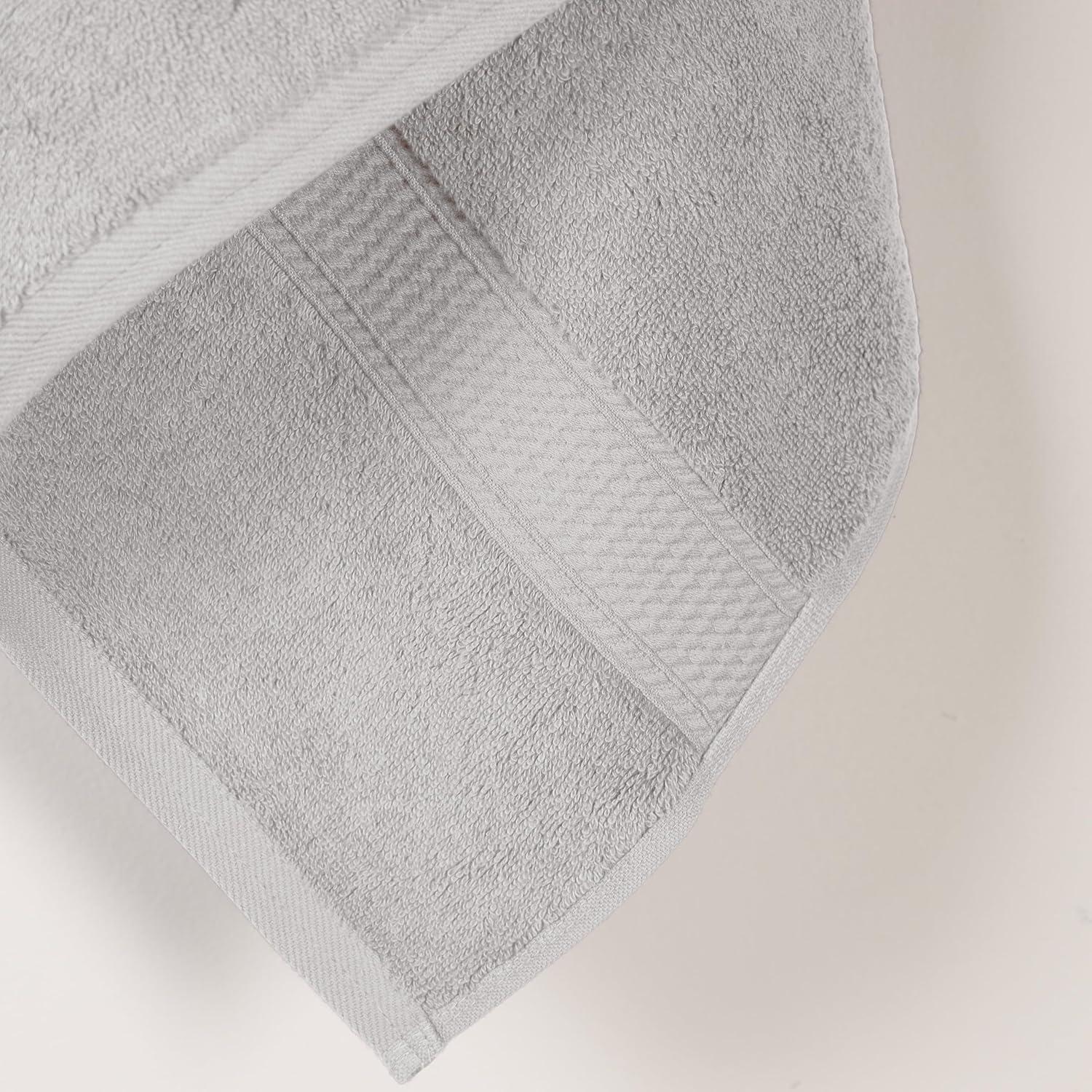 Luxury Egyptian Cotton Heavyweight Ultra-Plush Bath Towel Set of 2, Silver - Blue Nile Mills