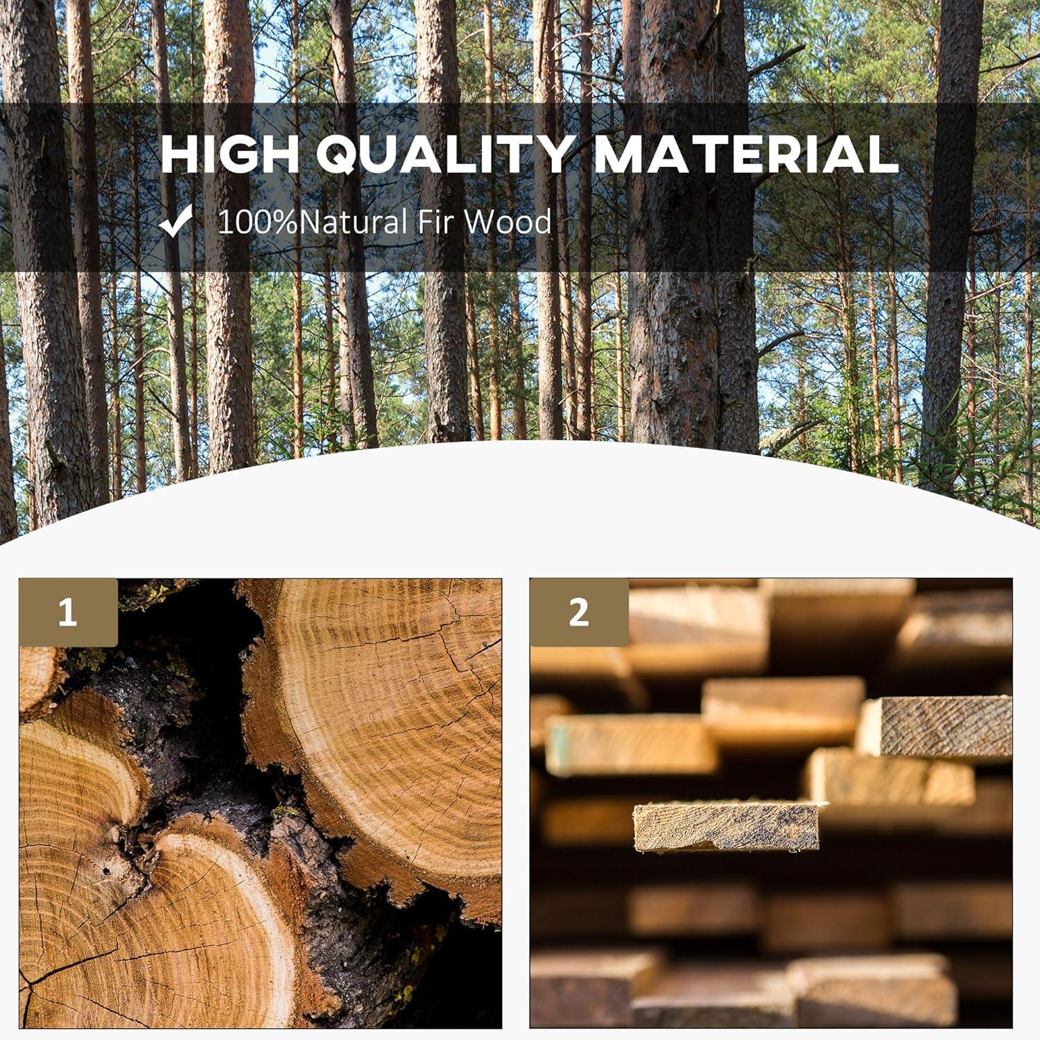 Outsunny 2-Person Wooden Garden Bench, Outdoor Wagon Wheel Porch Bench for Backyard Garden, Support 550 LBS, Rustic Country Style, Brown