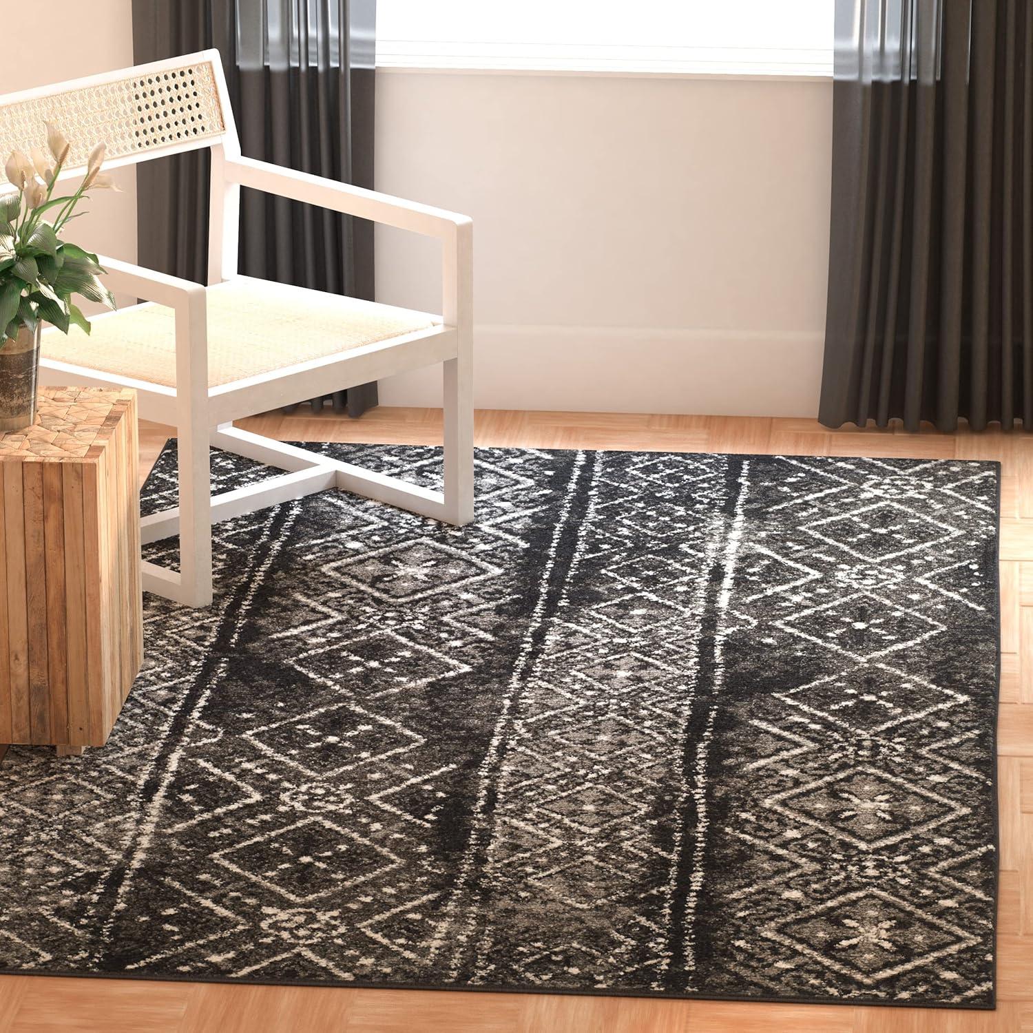 Adirondack ADR111 Machine Made Indoor Area Rug - Silver/Multi - 4'x4' - Safavieh