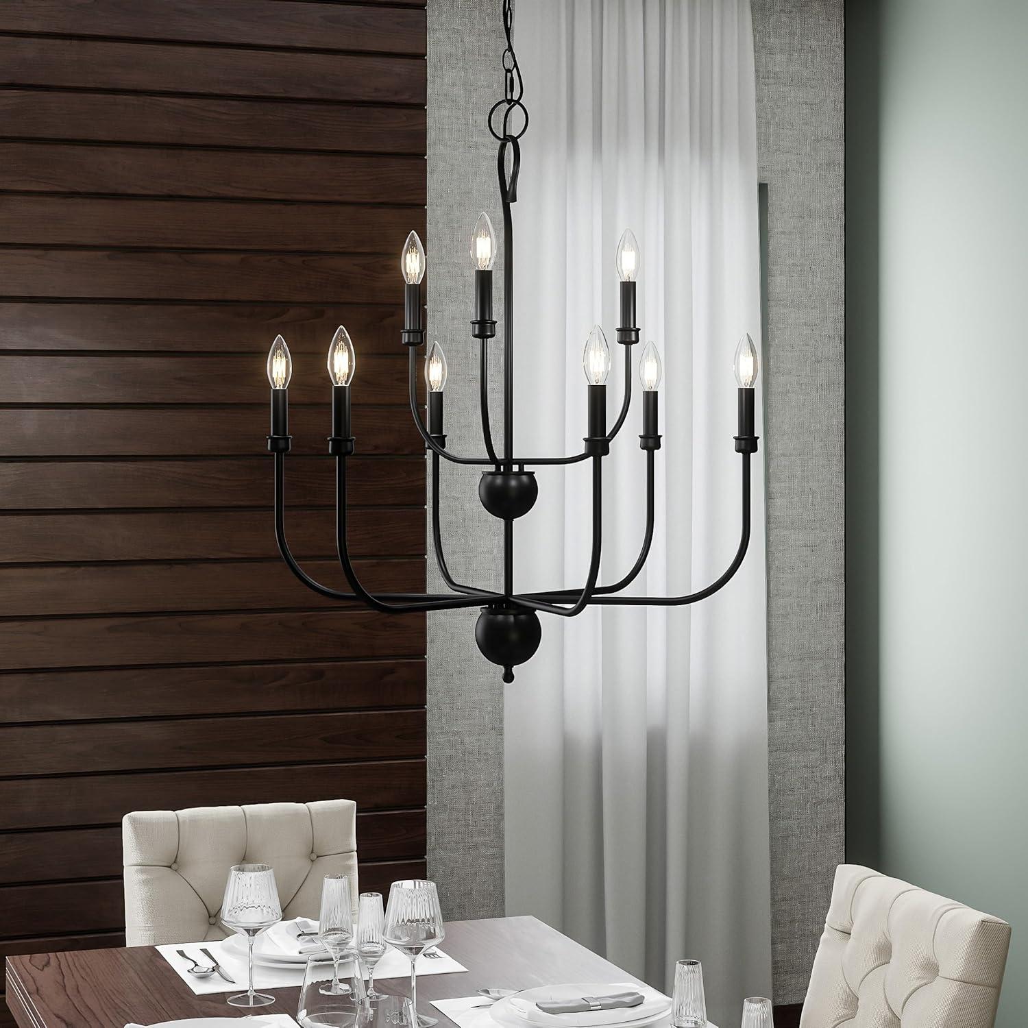 Quoizel Lighting  - Blanche - 9 Light Chandelier in Matte Black