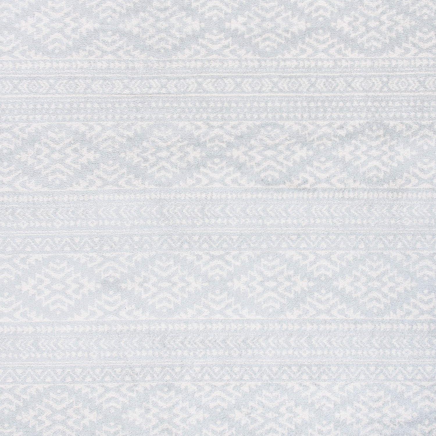 Tulum TUL272 Power Loomed Area Rug - Light Grey/Ivory - 6'7"x6'7" - Safavieh.