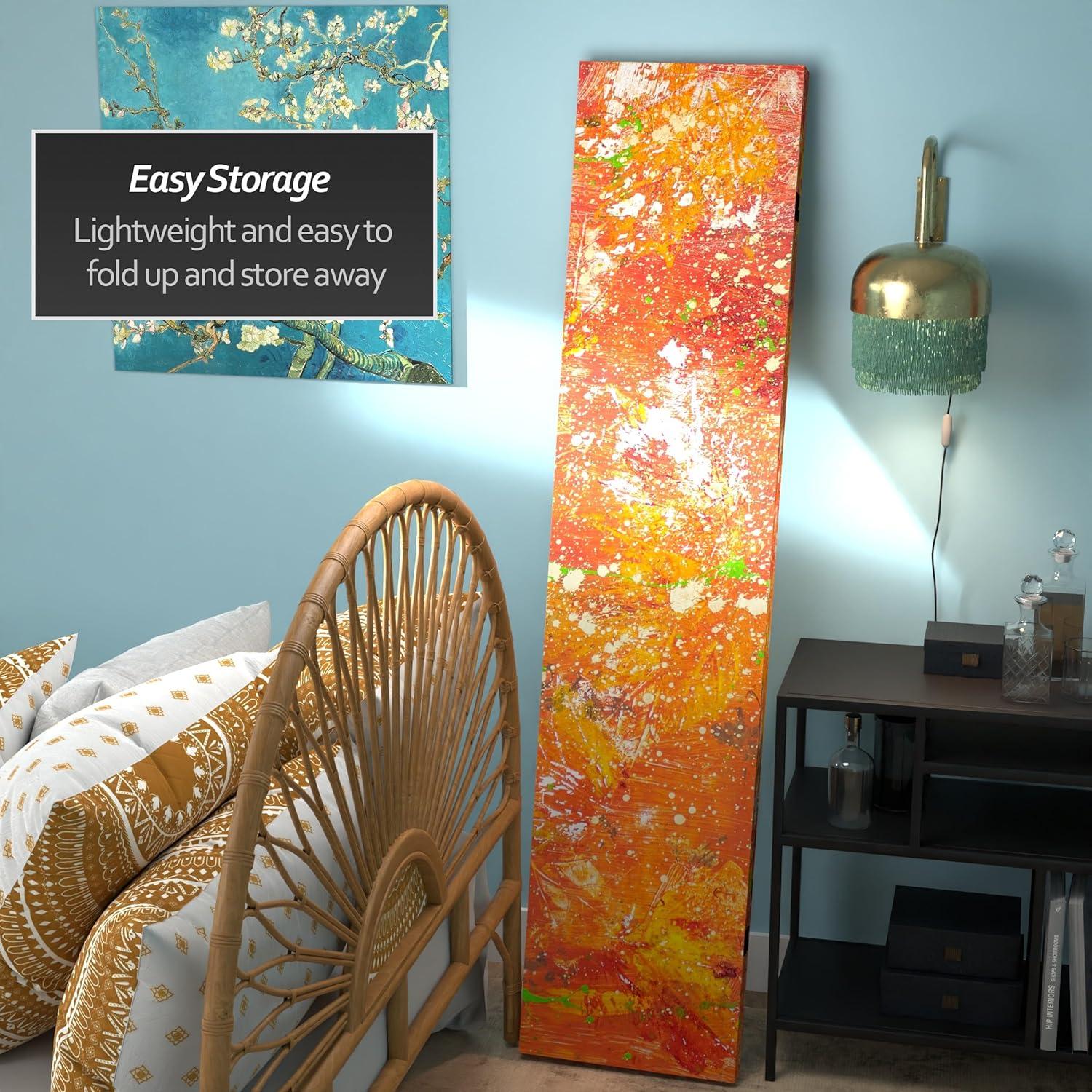 Red Lantern 6 ft. Tall Double Sided Twilight Reverie Canvas Room Divider, Transcendence