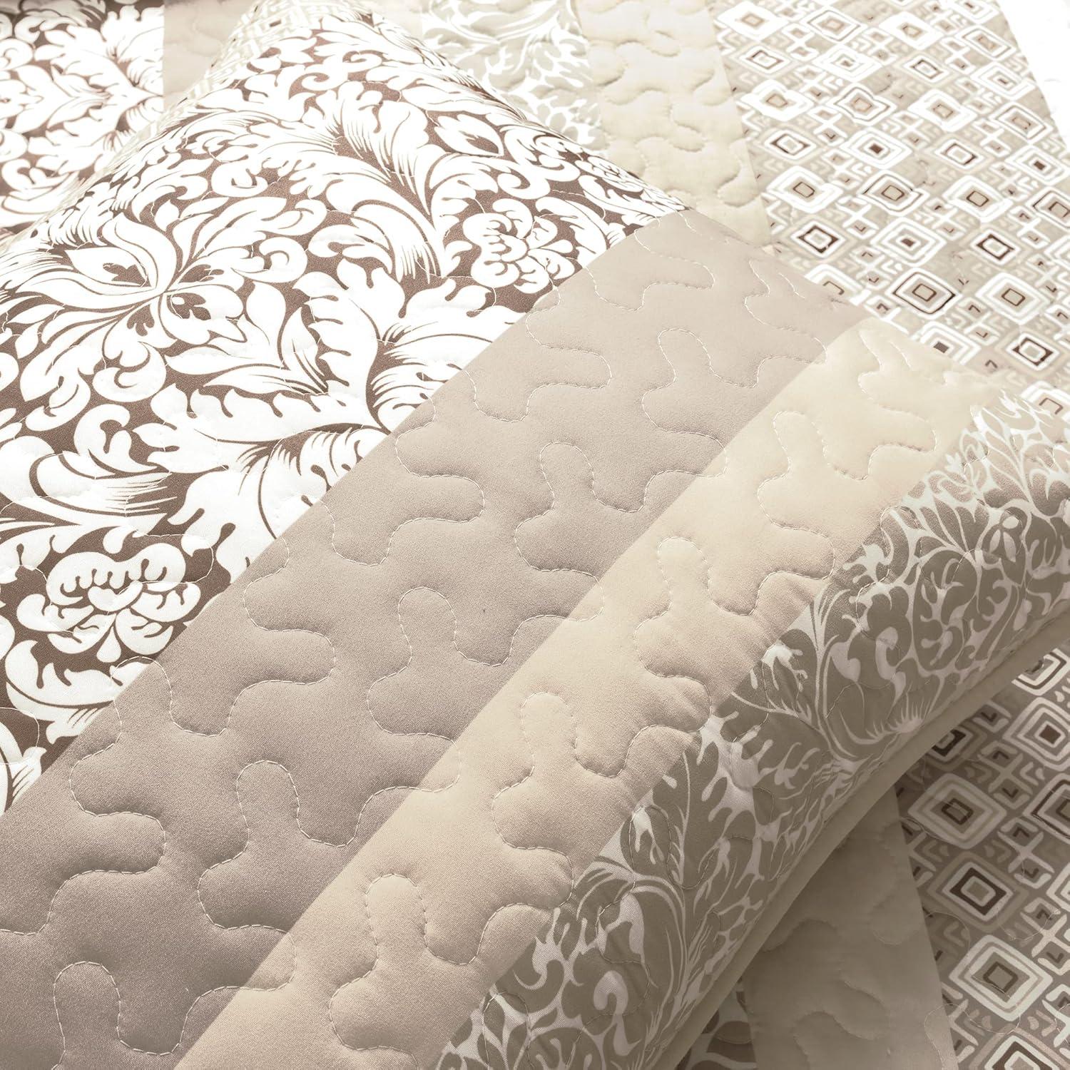 Lush Decor Boho Stripe Reversible Coverlet Set