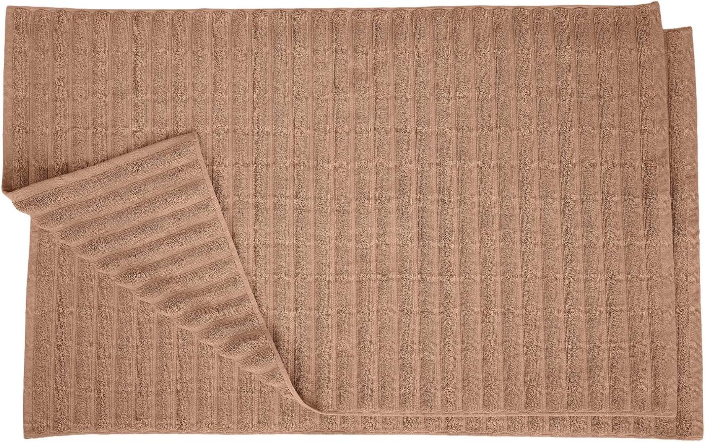 Superior Ortley Eco-Friendly Cotton Bath Mat Set of 2-Piece, Coffee