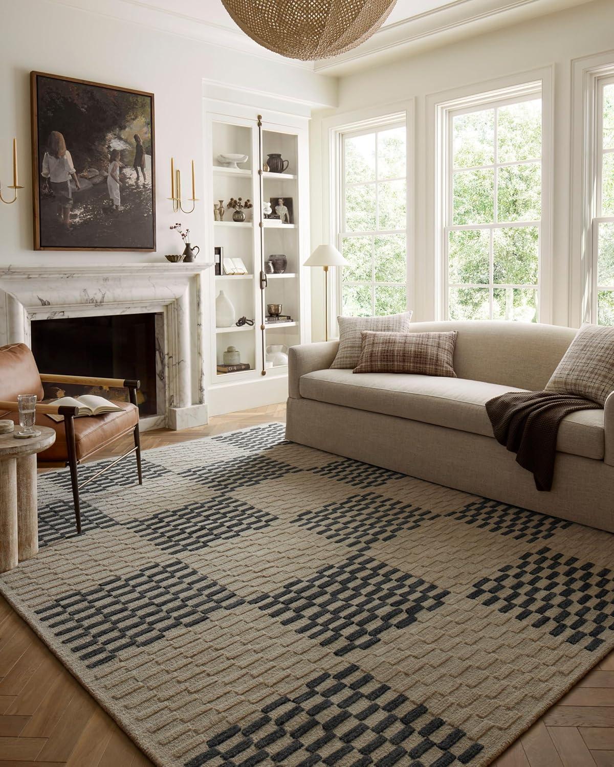 Bradley II Hand-Tufted Wool Rug by Chris Loves Julia x Loloi - Sage and Olive / 3'6" x 5'6"