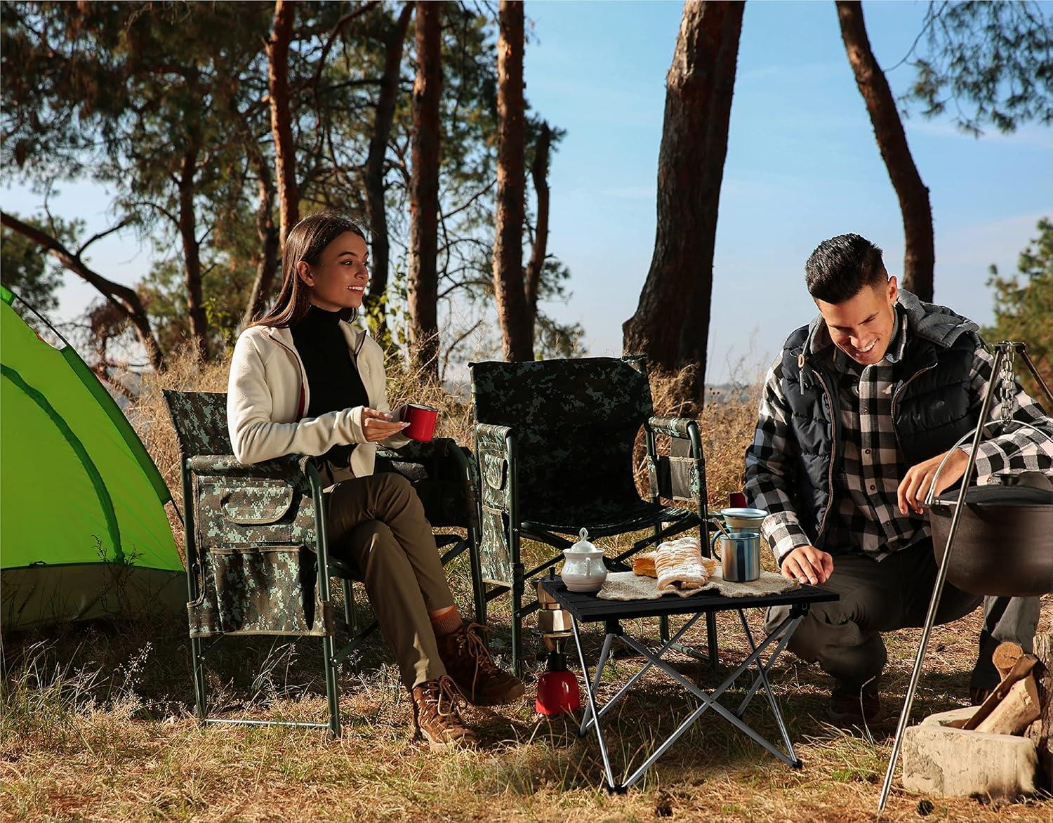 Trekology Foldable Aluminum Camping Table with Enforced Robust Hinged Connection.