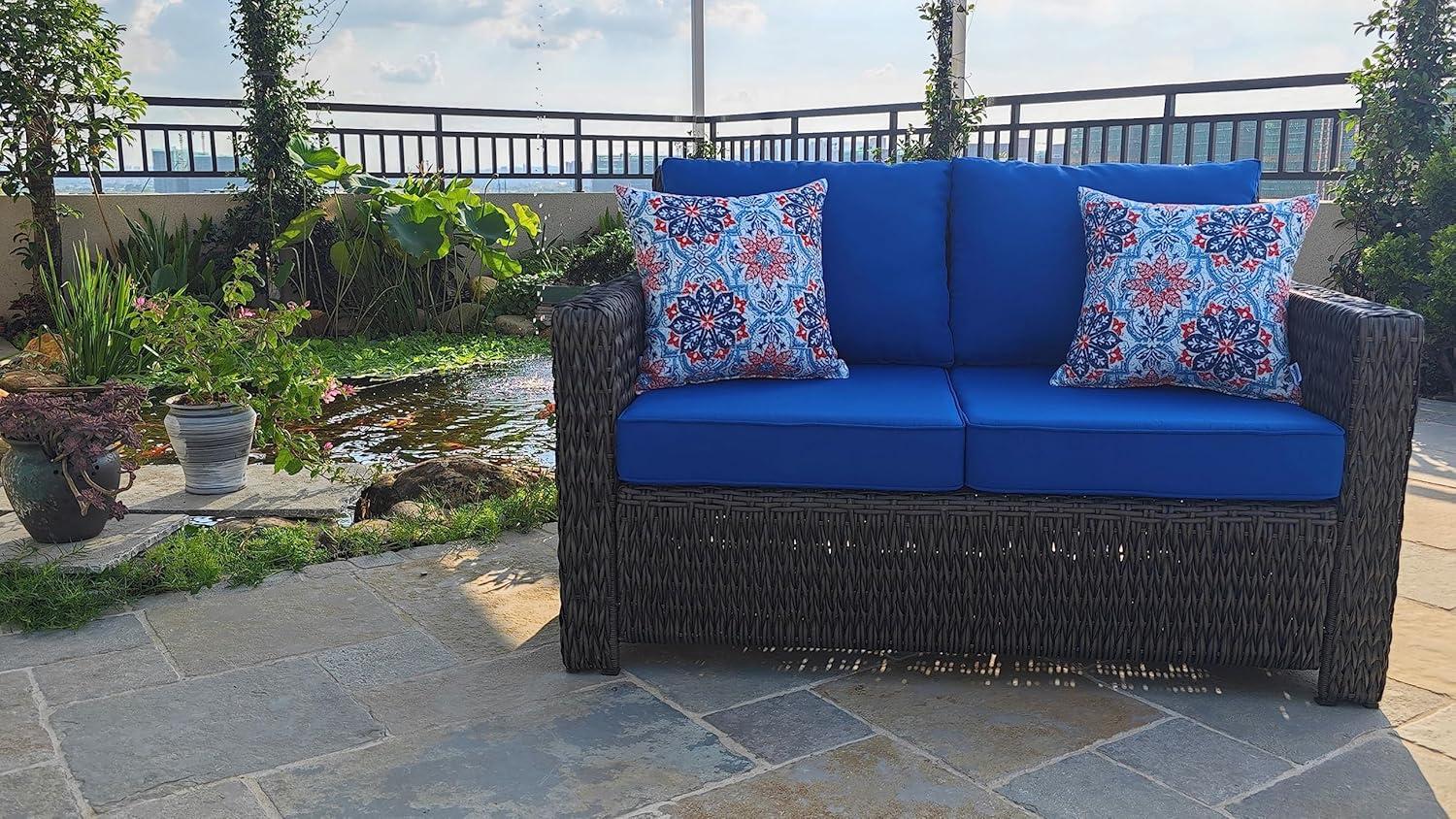 JMGBird Outdoor Pillows Waterproof Set of 2 Outdoor Pillow 18×18 Inch Outdoor Throw Pillows for Patio Furniture, Bed, Couch, and Sofa