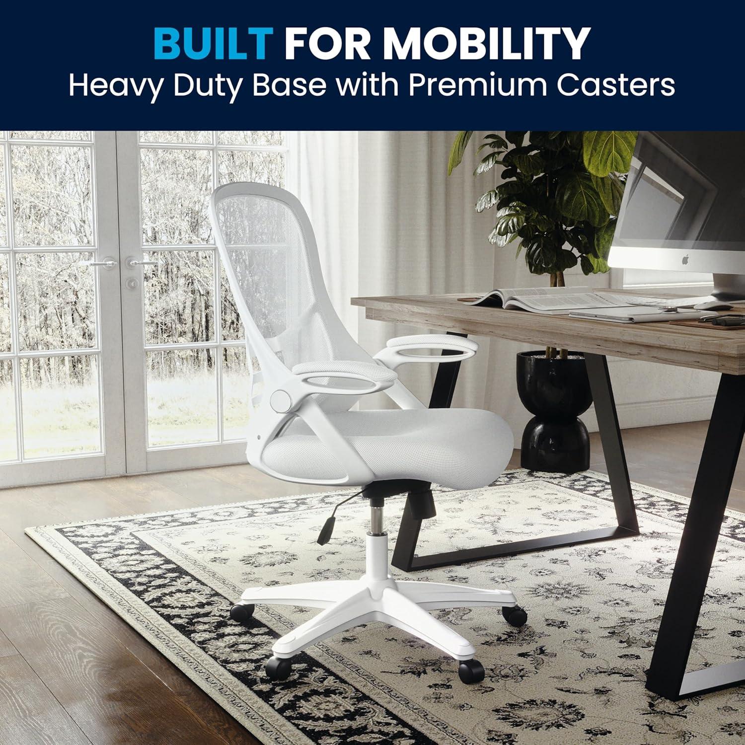 Flash Furniture Cappello High-Back Mesh Swivel Ergonomic Office Chair with Flip-Up Arms