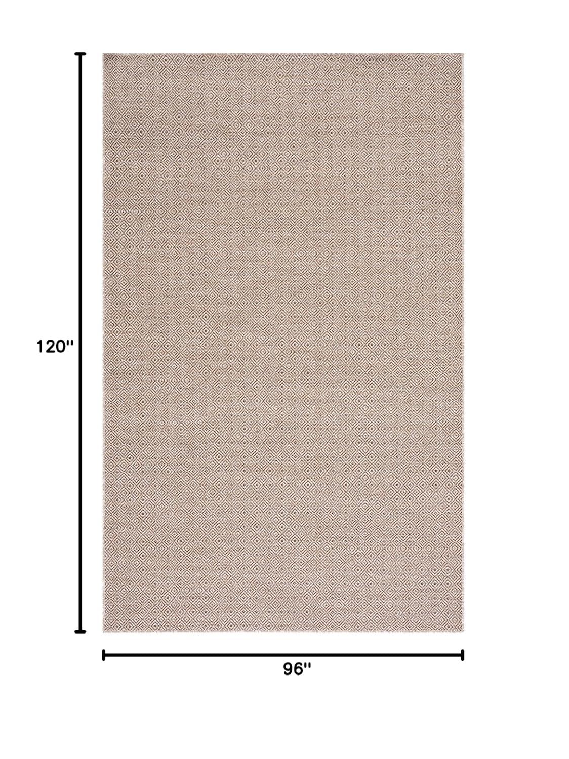 Hampton HTN230 Power Loomed Indoor/Outdoor Area Rug - Terracotta/Ivory - 8'x10' - Safavieh.