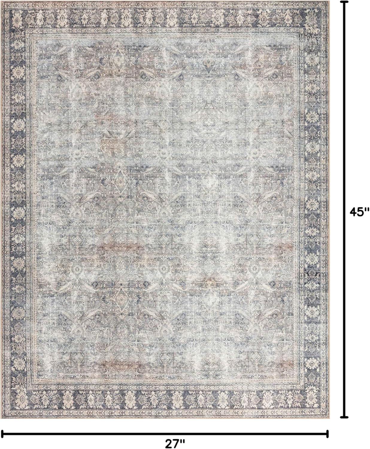 Loloi II Wynter WYN-07 Grey / Charcoal Oriental Area Rug 2'-3" x 3'-9"