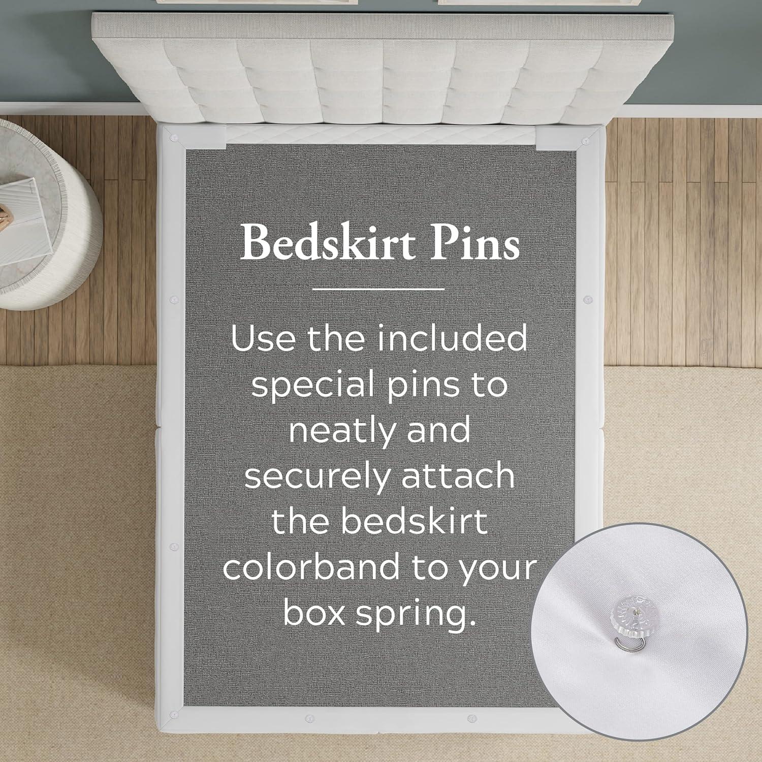Fresh Ideas Pleated Wrinkle Resistant Wrap Around Bed Skirt