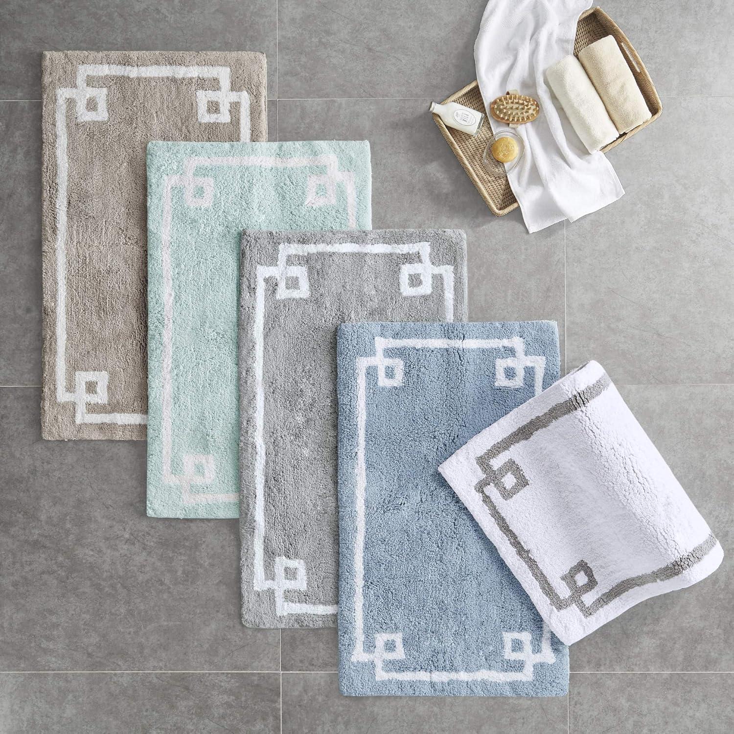 Geometric Cotton Tufted Bath Rug