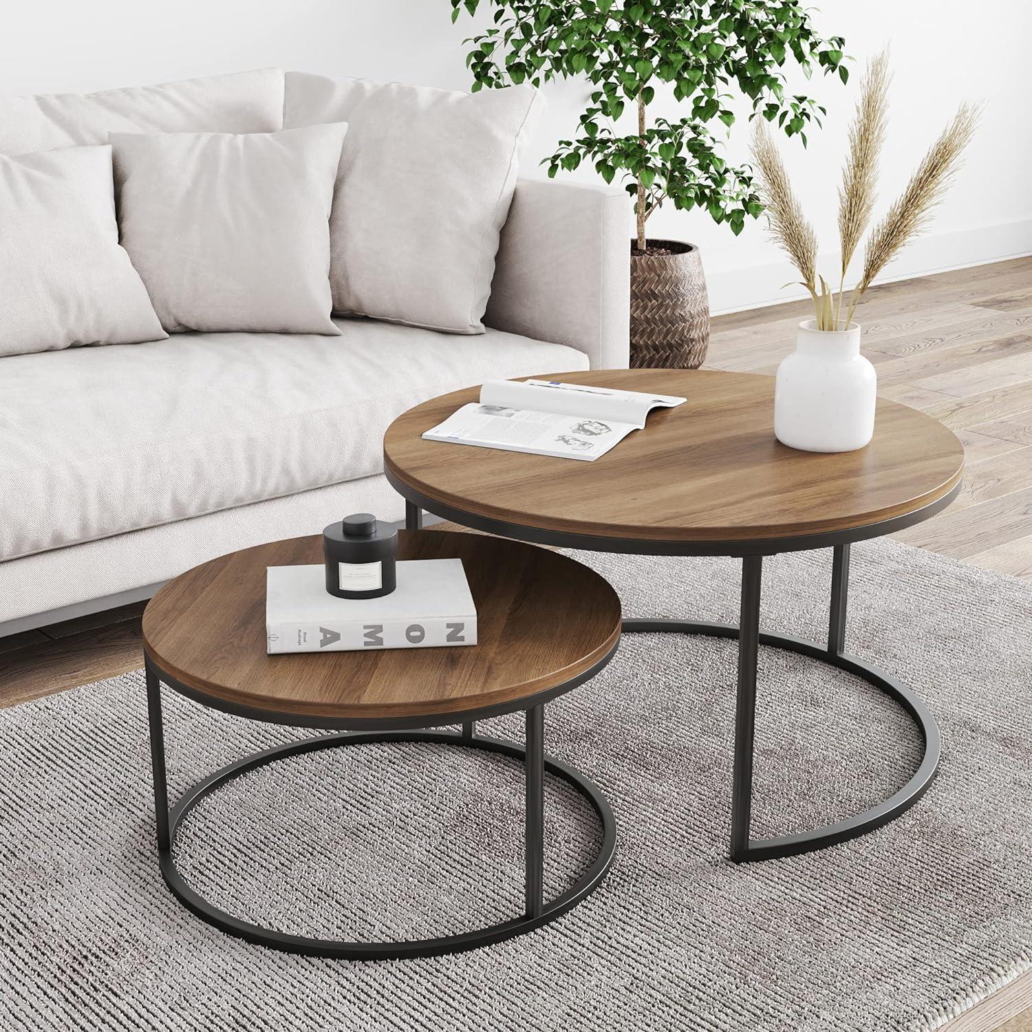 32" Stella Wood Nesting Coffee Table Set - Nathan James