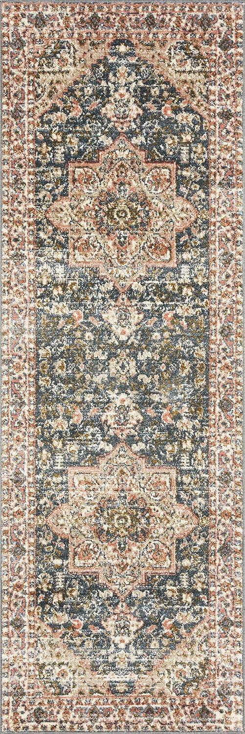 Loloi II Saban SAB-02 Oriental Blue / Spice Area Rug 3'-9" x 5'-9"