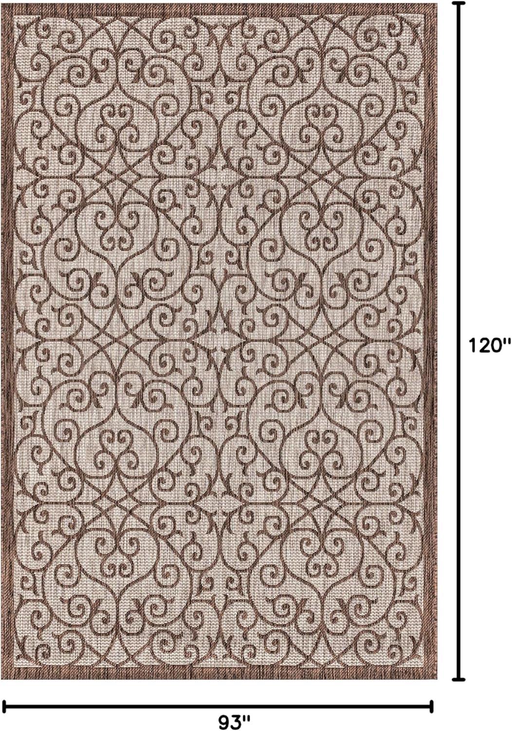 Madrid Vintage Filigree Textured Weave Indoor/Outdoor Area Rug - JONATHAN Y