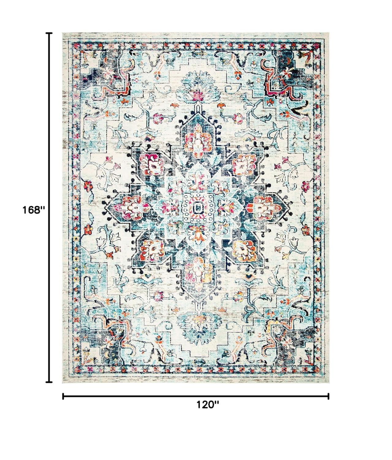 SAFAVIEH Madison Dalia Oriental Area Rug, Cream/Blue, 10' x 14'