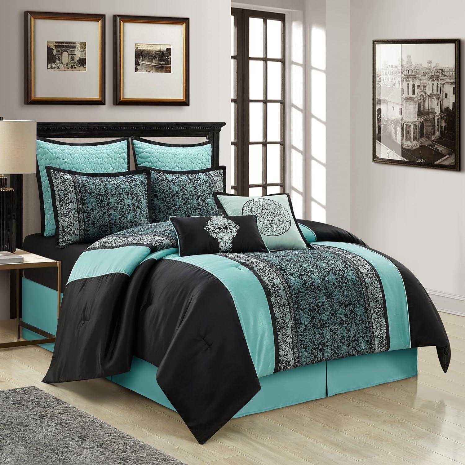 Nanshing America, Inc Arabesque 8 Piece Traditional Comforter Set
