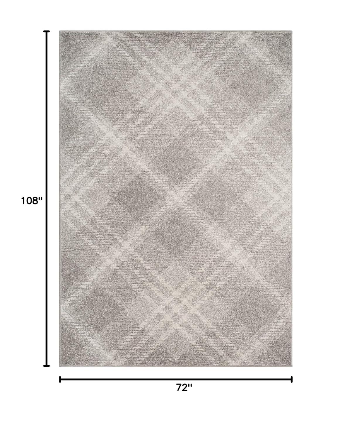 Adirondack ADR129 Power Loomed Area Rug - Light Grey/Ivory - 6'x9' - Safavieh.