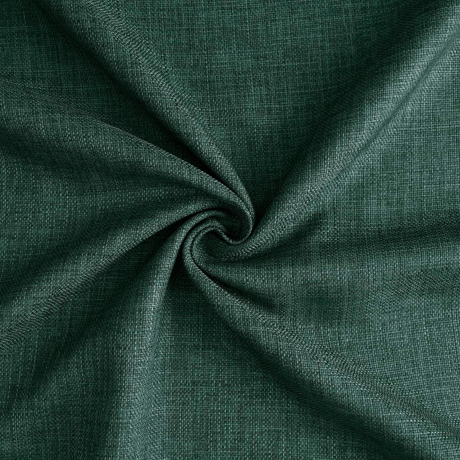 HPD Half Price Drapes Empire Green Italian Faux Linen Room Darkening Curtains with Rod Pocket - 1 Panel - Window Curtains for Living Room & Curtains for Bedroom, 50W X 108L