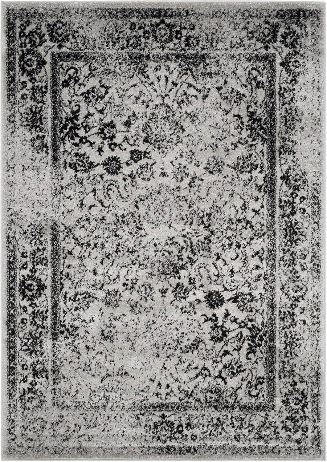 Adirondack ADR109 Machine Made Indoor Area Rug - Grey/Black - 6'x9' - Safavieh