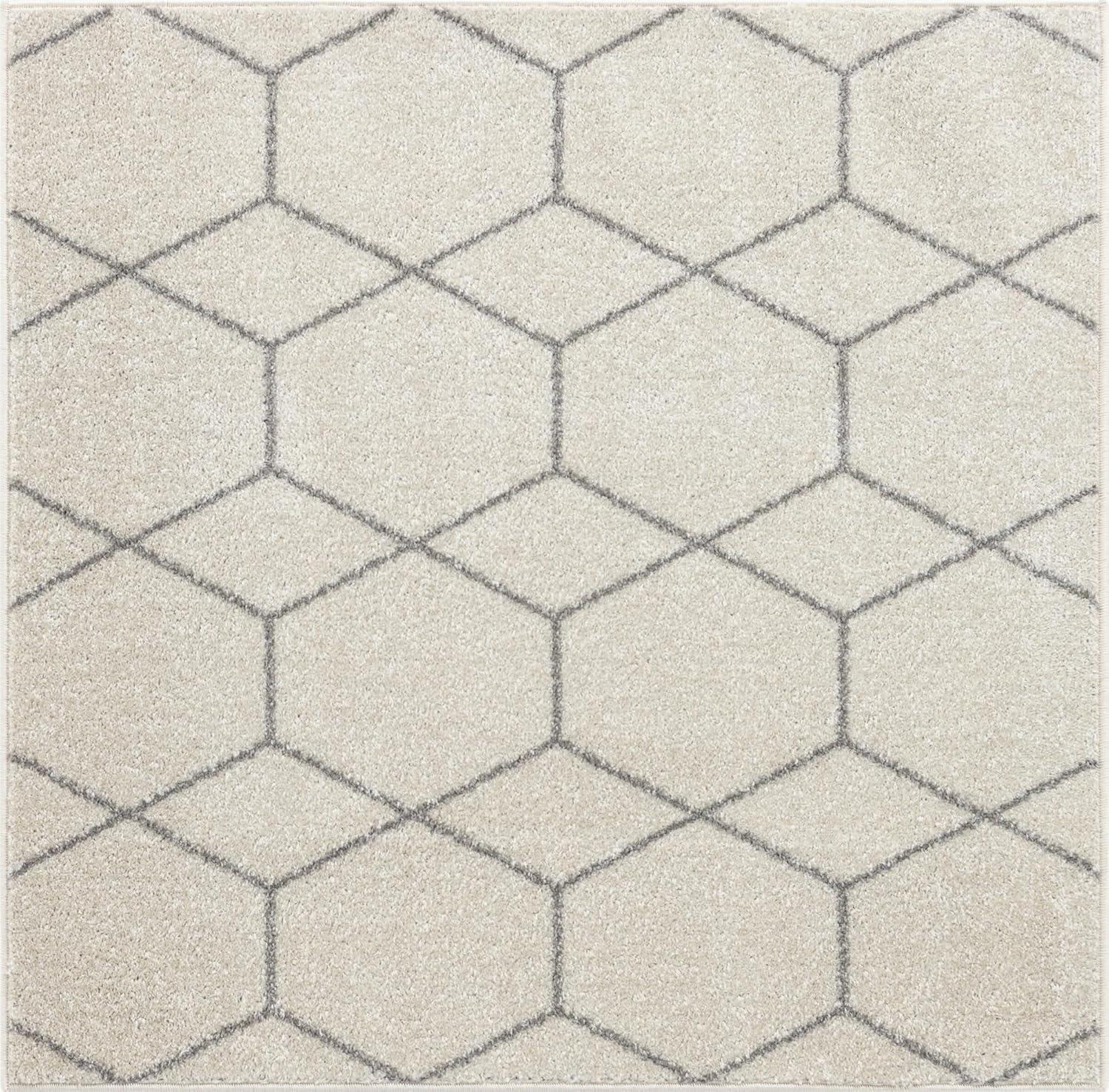 Unique Loom Trellis Frieze Geometric Trellis Indoor Woven Area Rug