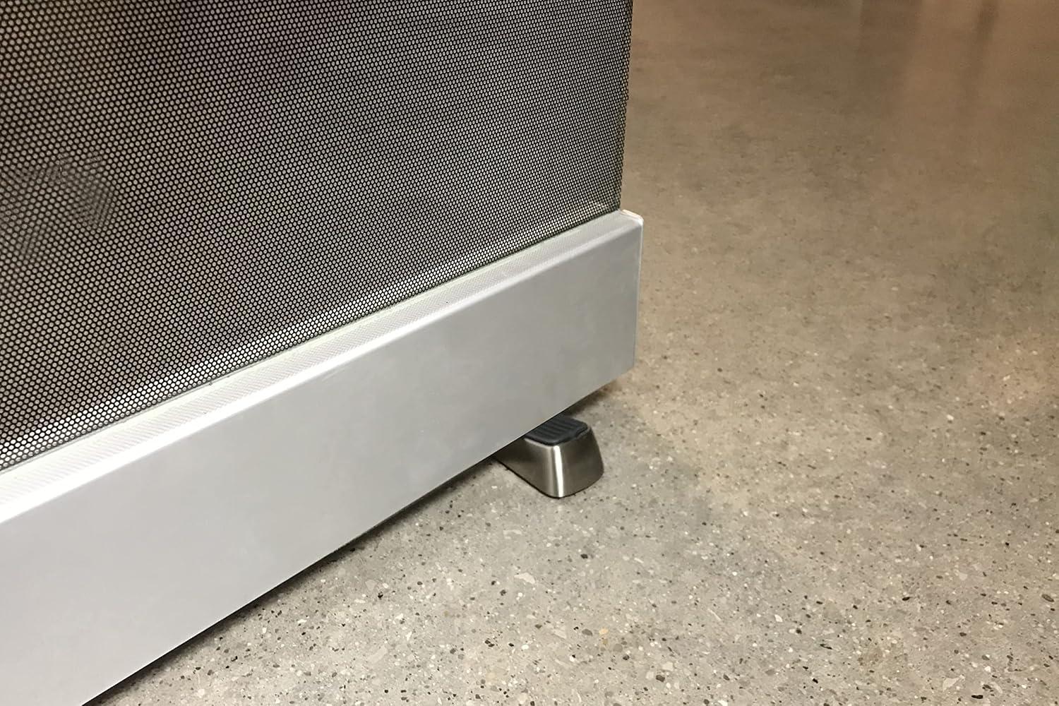 Shepherd Hardware Designer Satin Nickel Door Wedge with Non-Skid Rubber Base Grip
