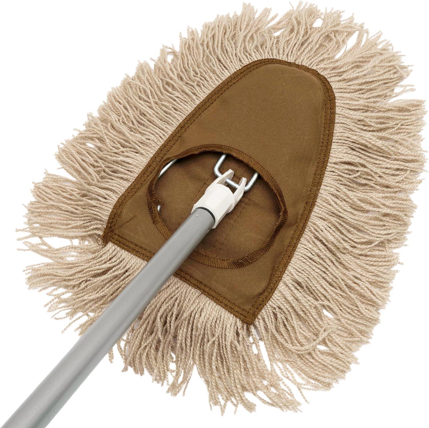 Stanley Home Products Washable Nylon Dry Mop - Removes Dust and Dirt from Surfaces and Hard to Reach Areas (Complete Mop)