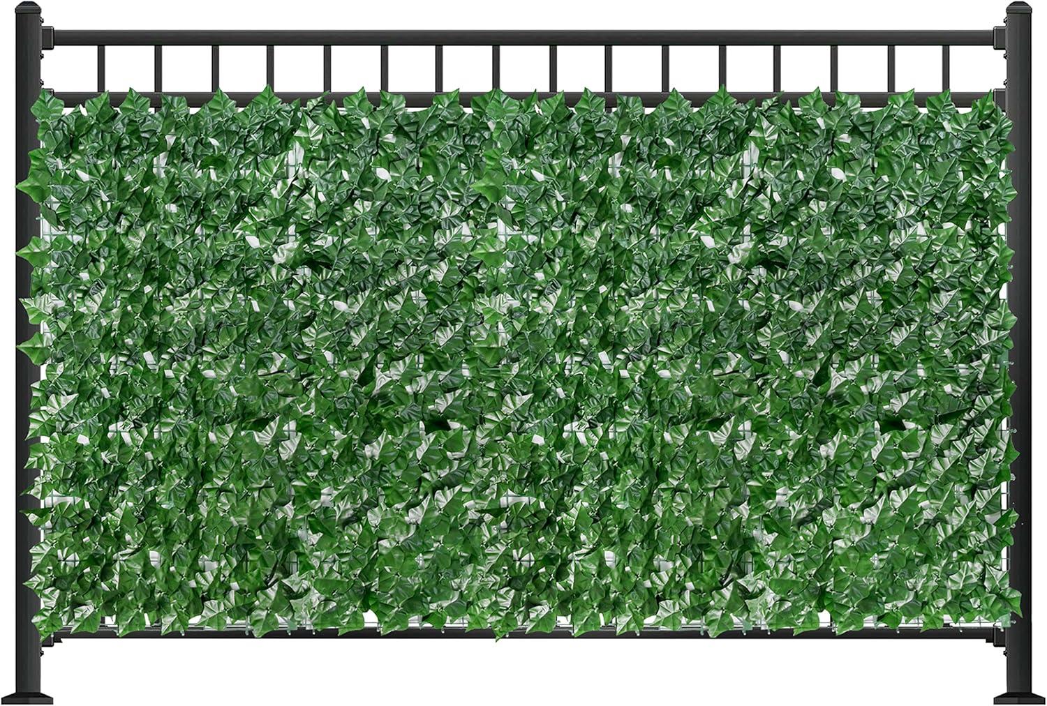 Green 40x120 Inch Artificial Ivy Privacy Fence Screen