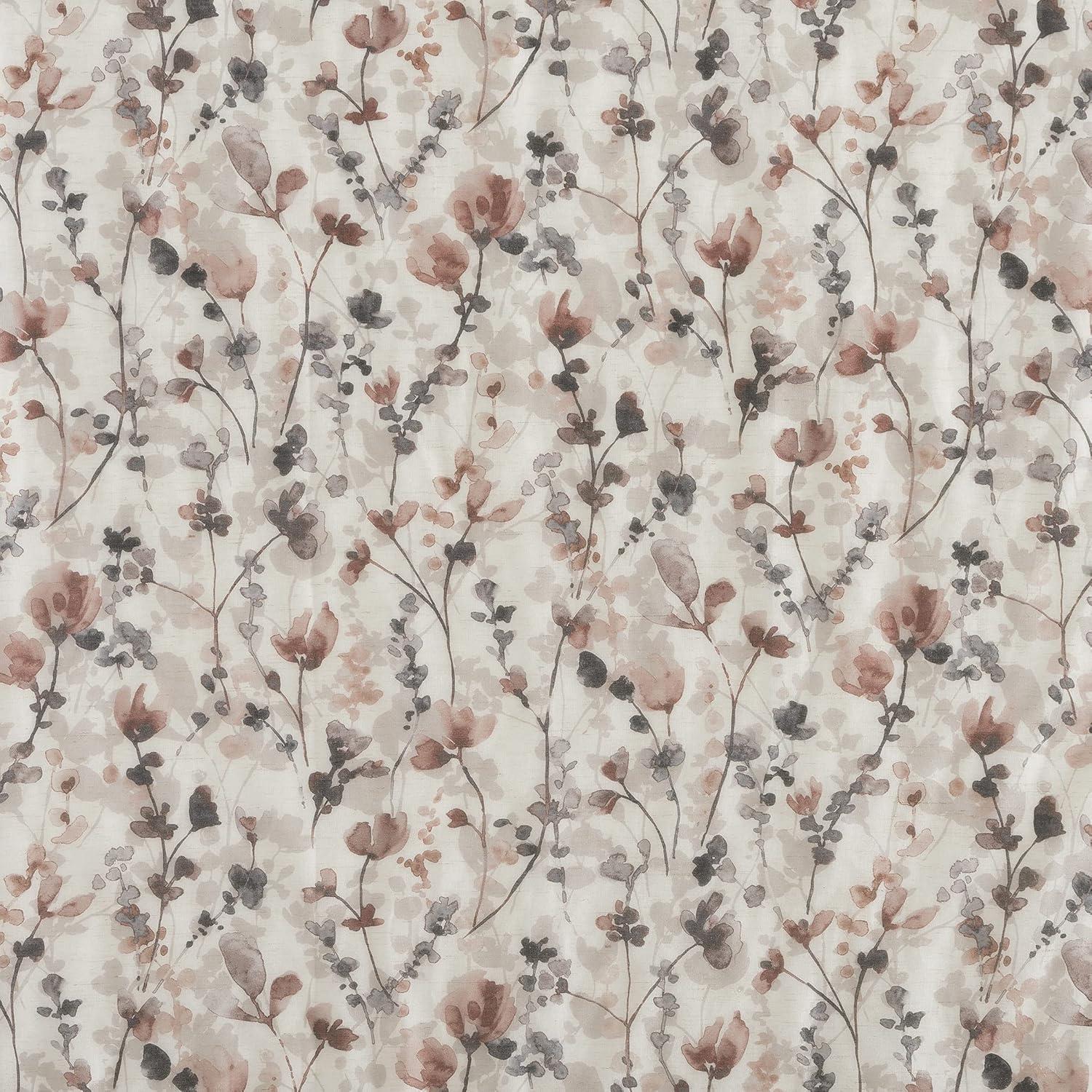 Scott Living Jessa Linen Blend Floral Semi-Sheer Rod Pocket Single Curtain Panel & Reviews | Wayfair