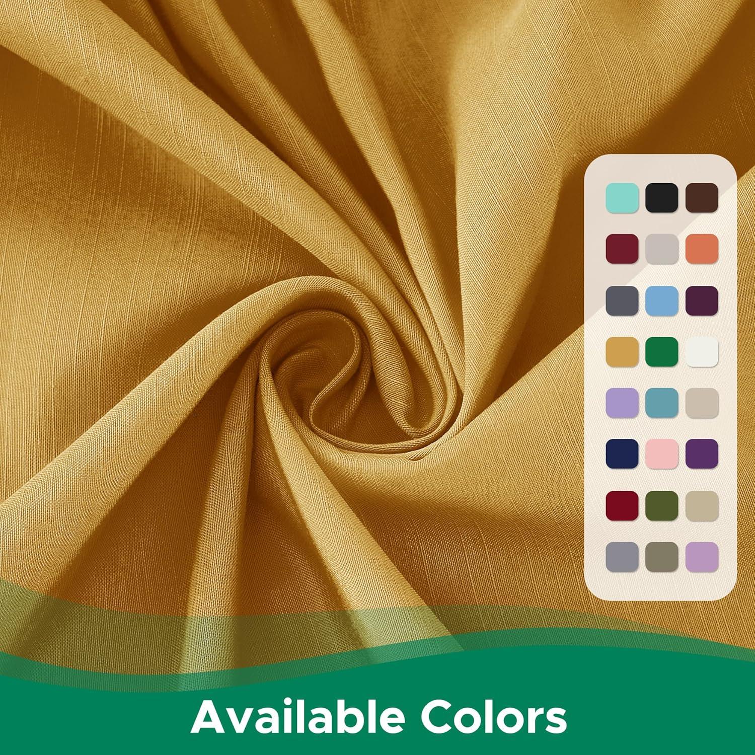 Biscaynebay Wrap Around Bed Skirts, Gold for Queen Size Beds 15 Inches Drop, Elastic Dust Ruffles, Easy Fit Wrinkle & Fade Resistant Silky Luxurious Fabric