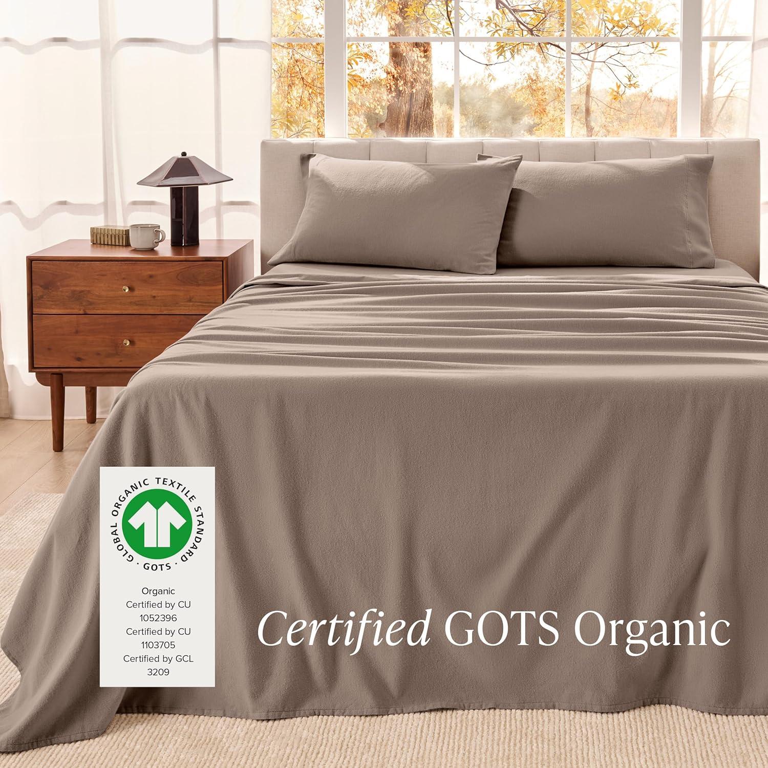 Bare Home Organic 100% Cotton Flannel Sheet Set