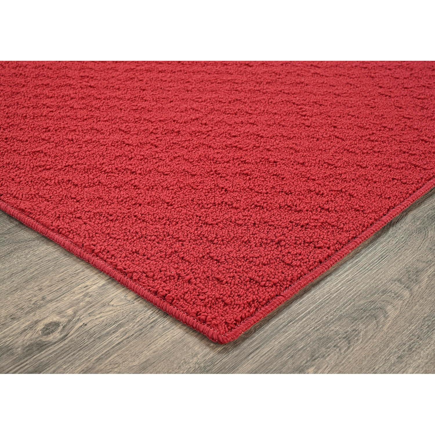Garland Town Square Alfombra Chili Roja para Interior, 8' x 10'