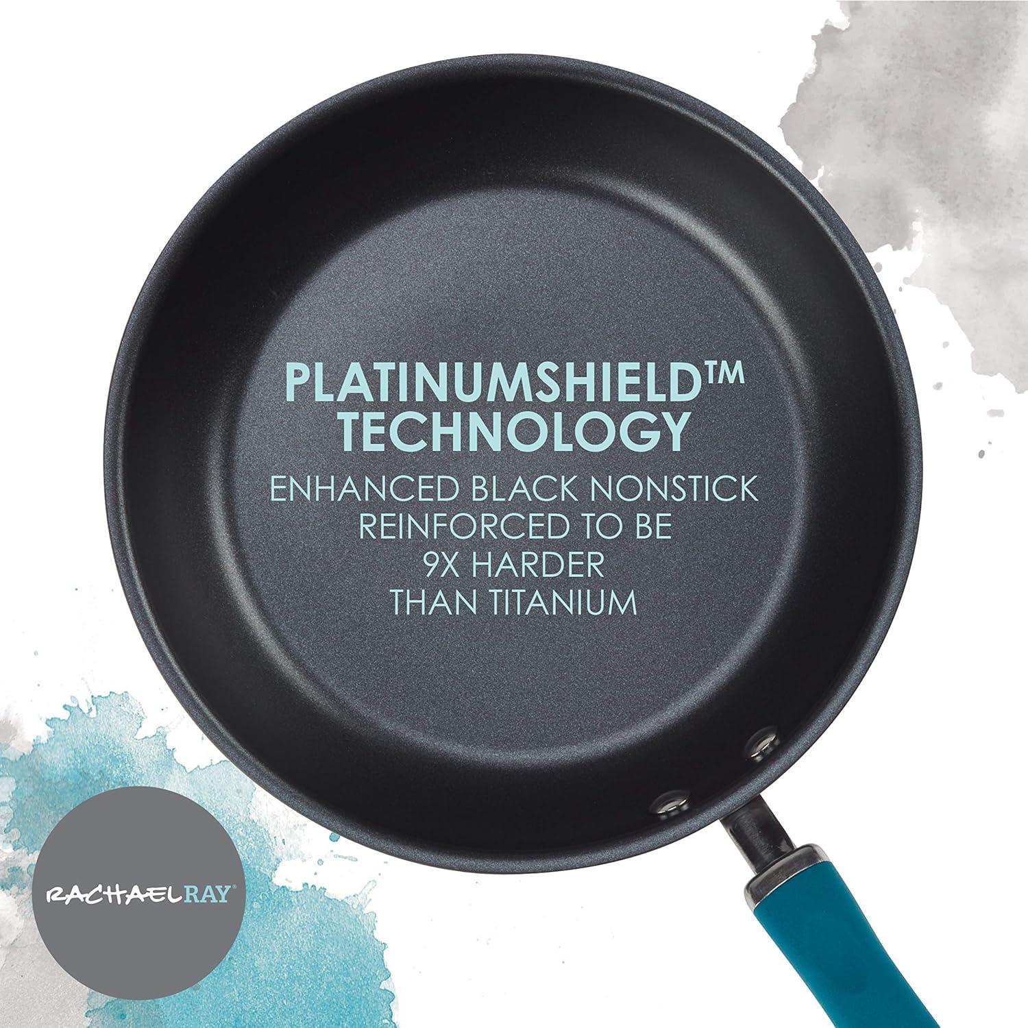 Rachael Ray Rachael Ray Create Delicious Hard Anodized Aluminum Nonstick Deep Frying Pan, 10.25-Inch