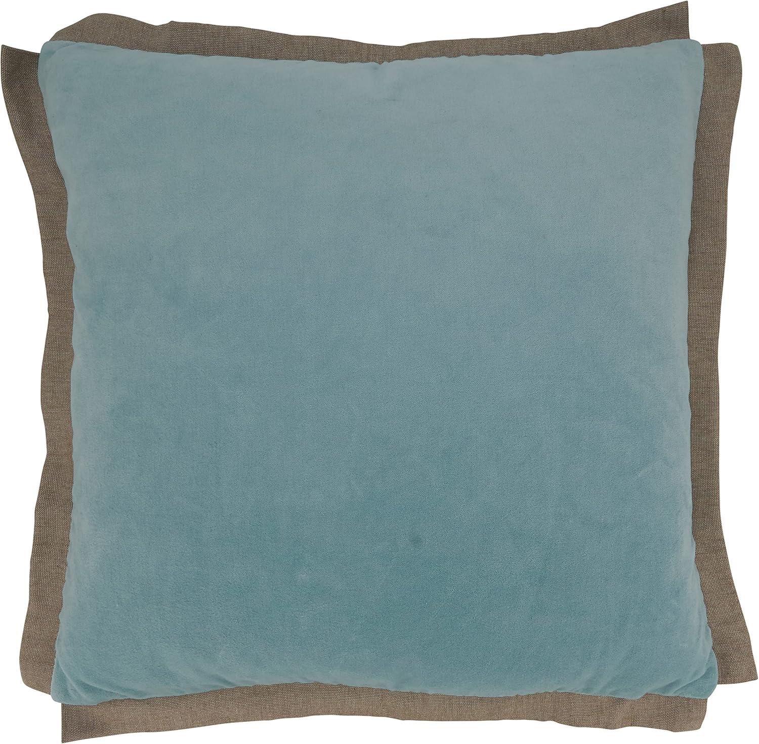 Saro Lifestyle Velvet Flange Throw Pillow With Down Filling