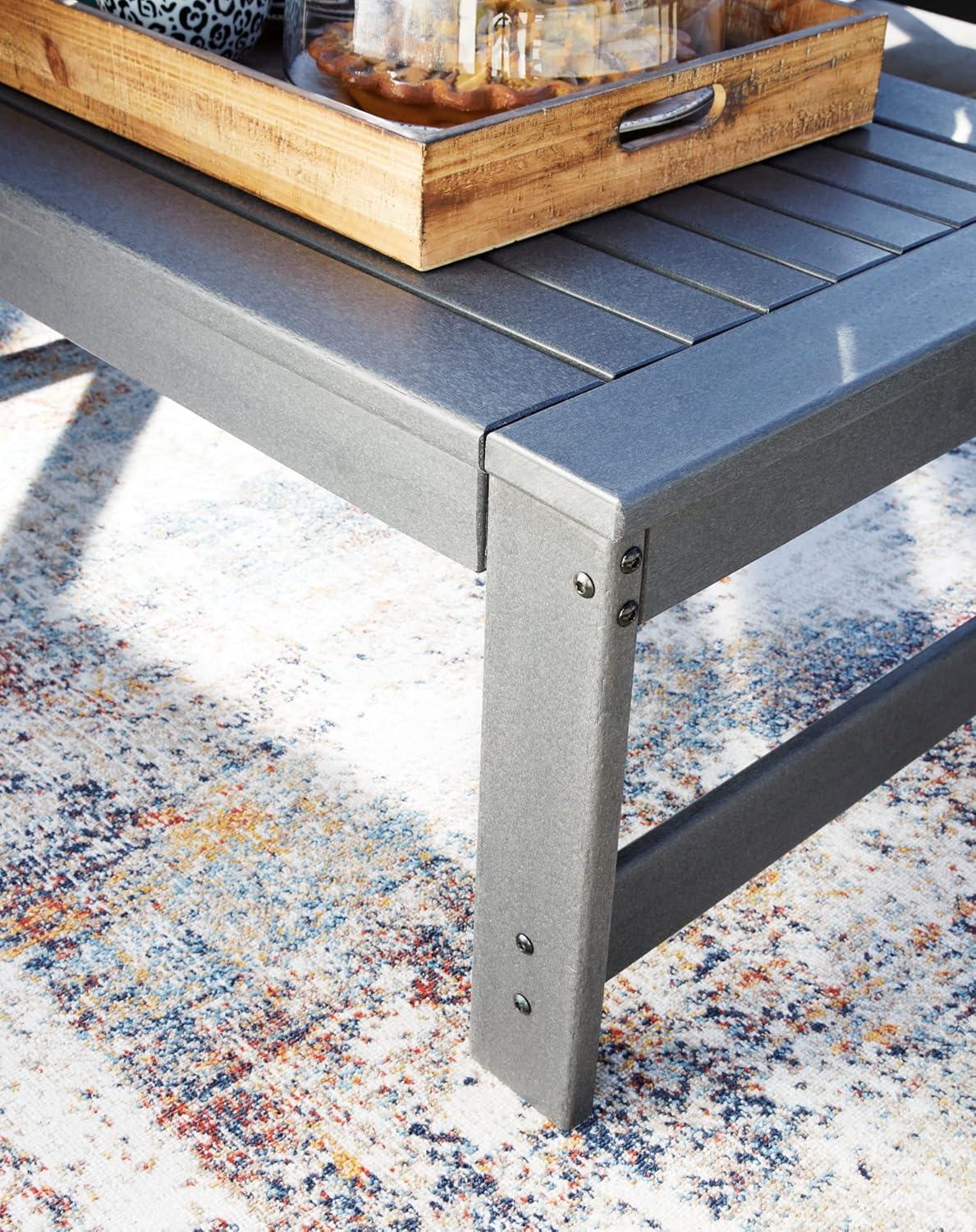 Signature Design by Ashley Casual Amora Outdoor Coffee Table  Charcoal Gray