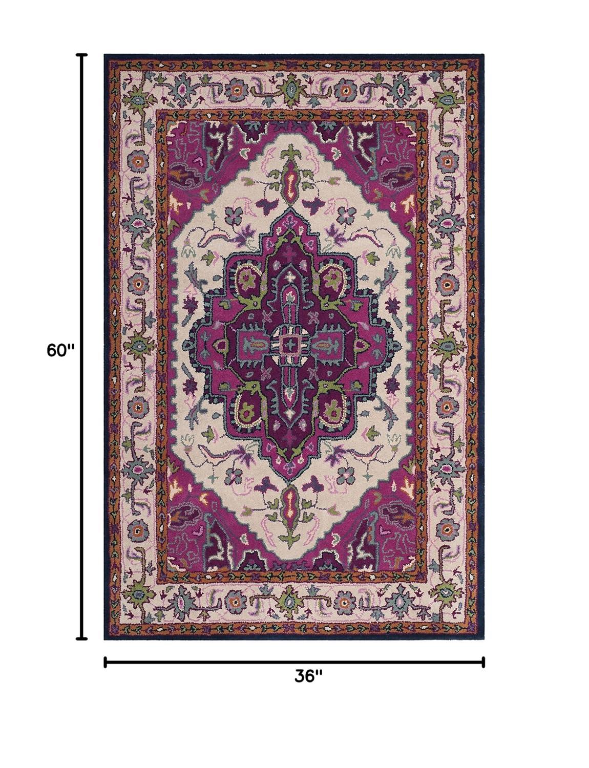 Bellagio BLG541 Hand Tufted Accent Rug - Ivory/Pink - 3'x5' - Safavieh.