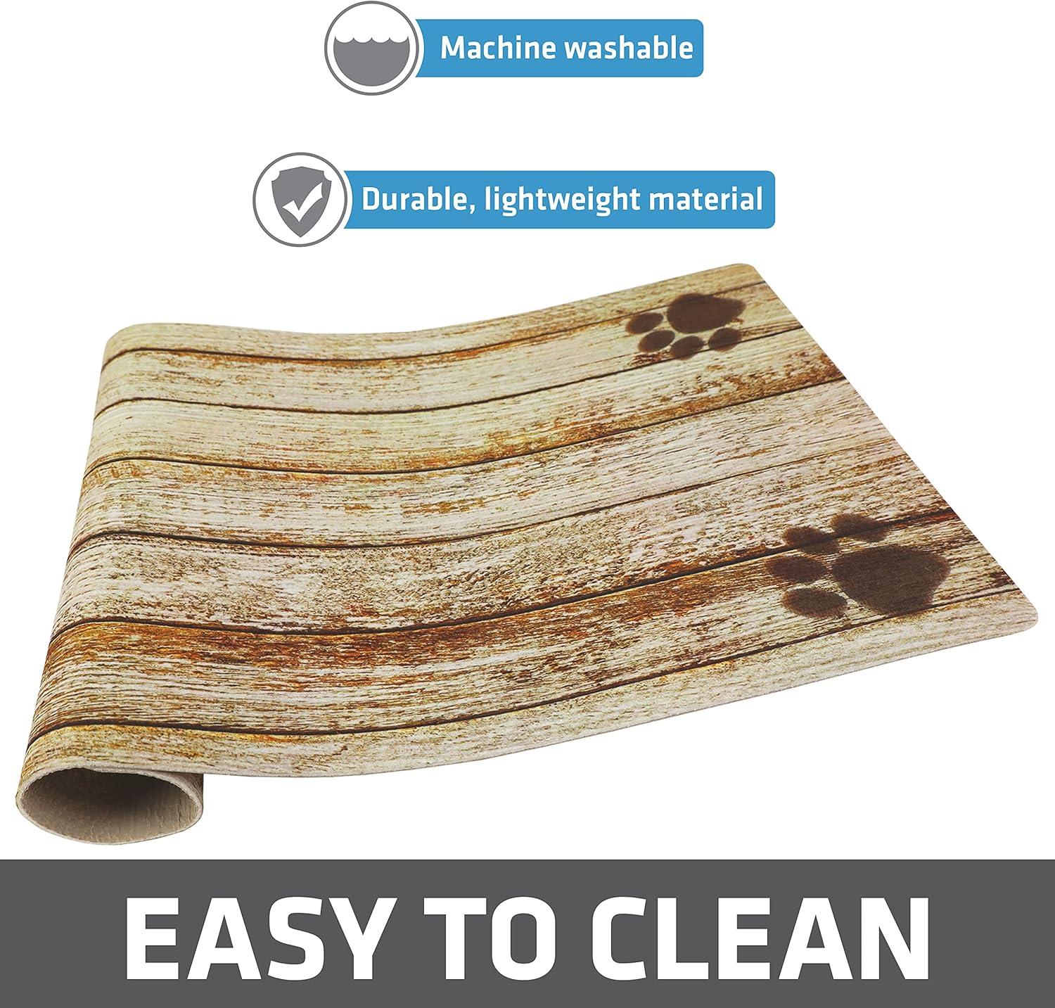 Drymate Pet Bowl Placemat, Feeding Mat For Dog & Cat - Thin, Absorbent, Waterproof, Machine Washable