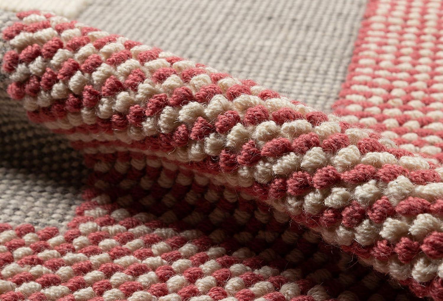 Momeni Flatweave Wool Pink Area Rug