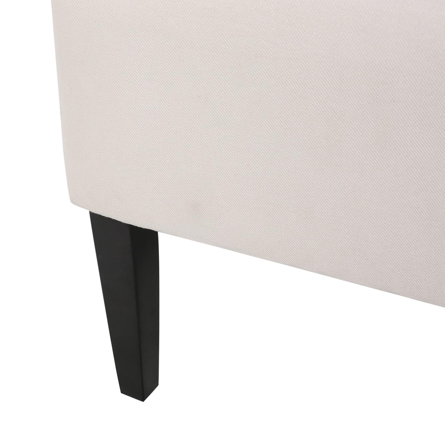 GDFStudio Ruple Contemporary Fabric Upholstered High Back Dining Chair, Beige