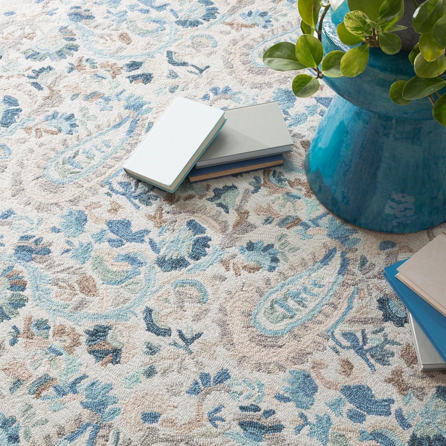 Ines Multi Hand Micro Hooked Wool Rug