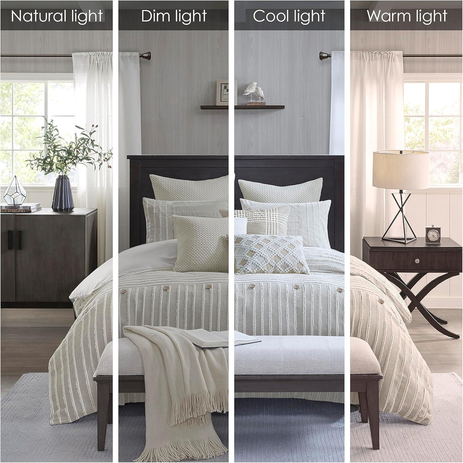 Madison Park Signature Madison Park Signature Essence Oversized Cotton Clipped Jacquard Comforter Set